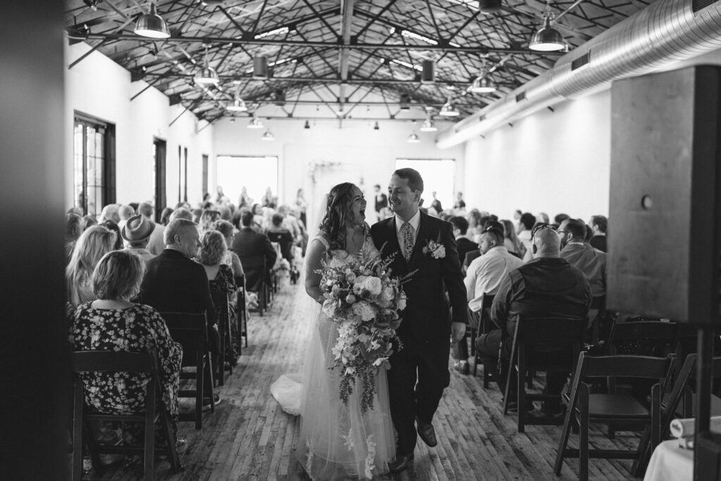 Just married recessional at the tinsmith 