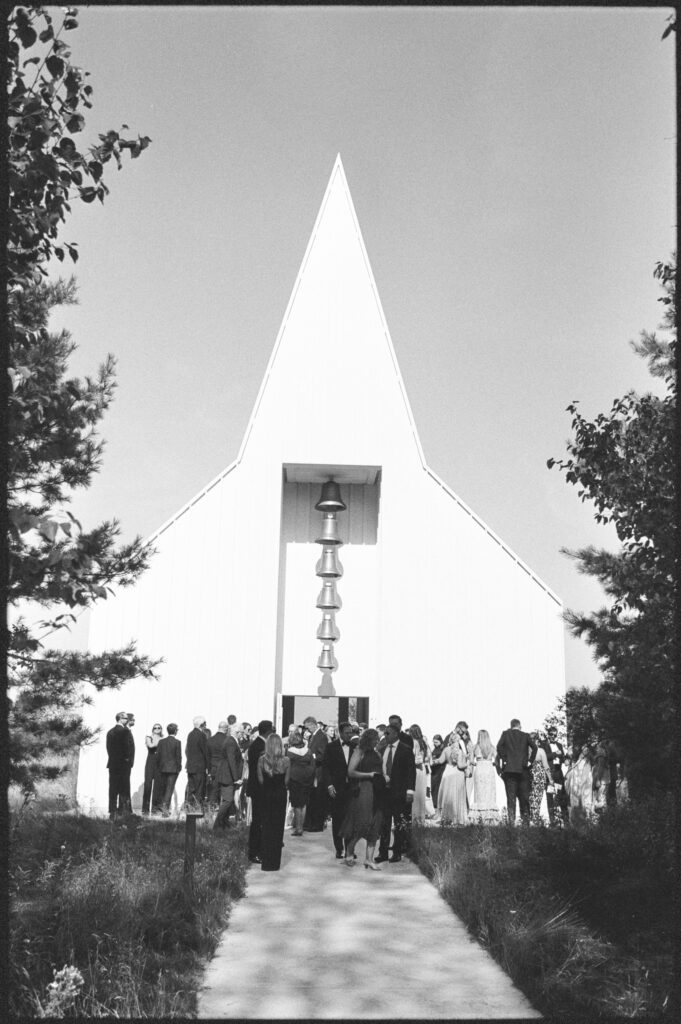 Straits Chapel after a wedding in Kohler, Wisconsin