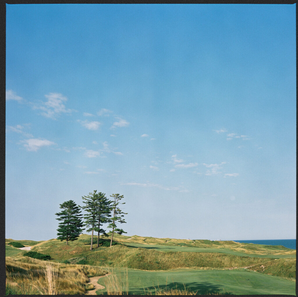 wedding guest view from the patio at Whistling Straits